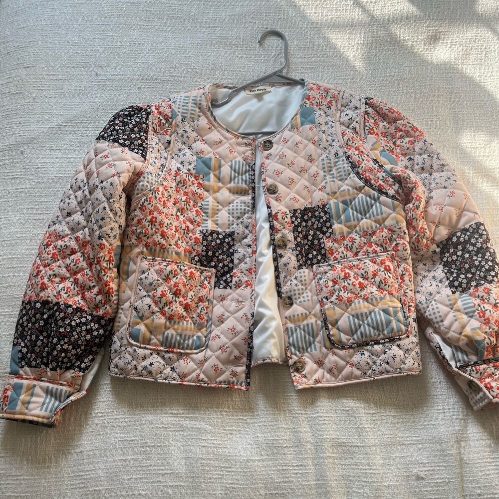 Quilted Bomber Jacket Size Large